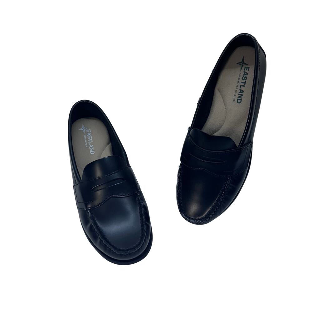 NIB Eastland Black Leather Penny Loafers Womens 5.5 Old Money Prep Chic Modern - Picture 11 of 12